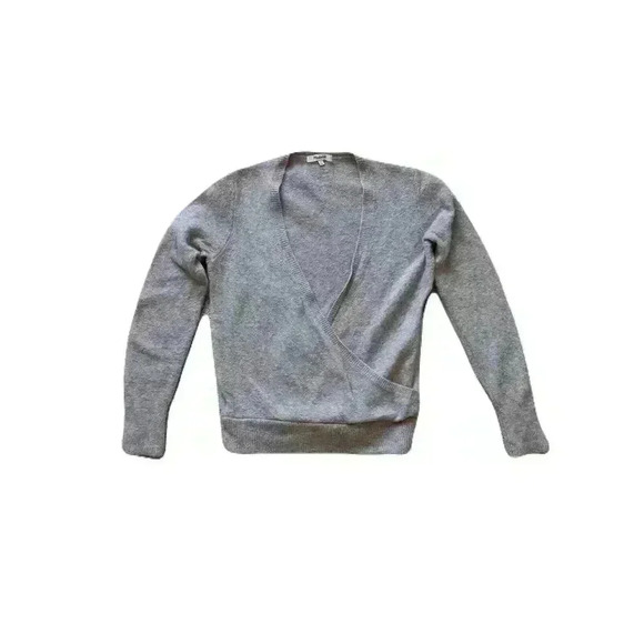 Women's Madewell Wrap Front Pullover Sweater Heatherd Boysenberry Size Medium - Picture 2 of 6